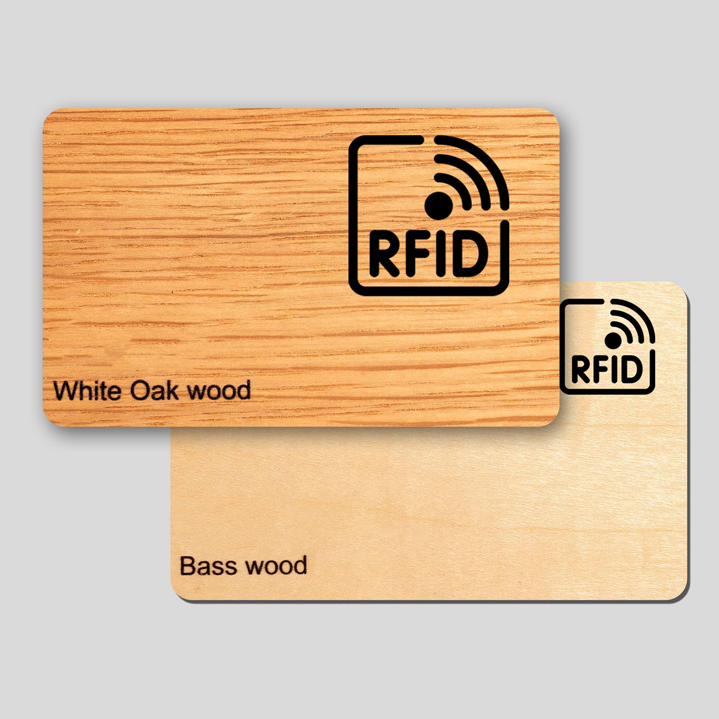 FNP-73 Wood RFID Cards - Custom Print - Image 1