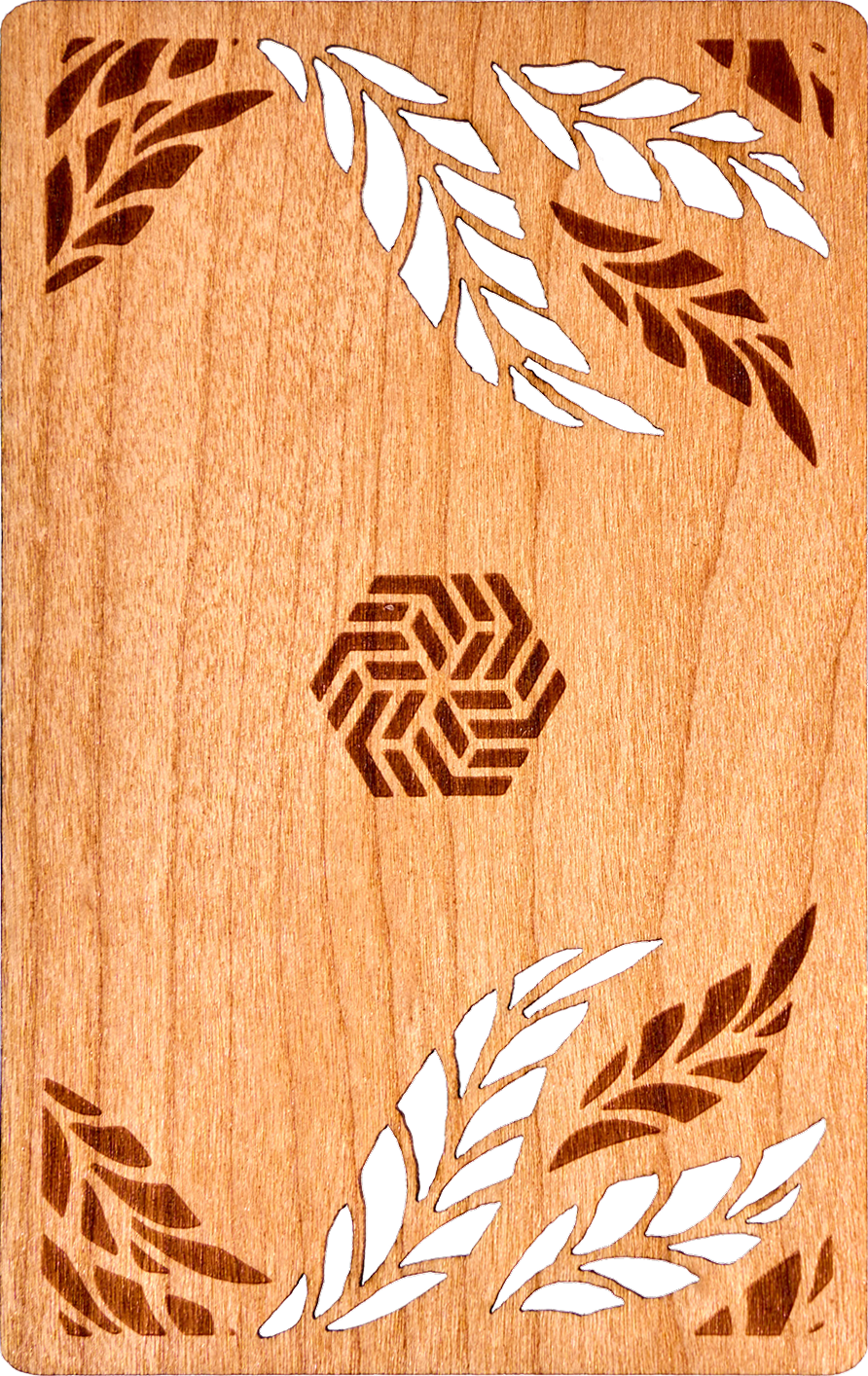 Custom wood card