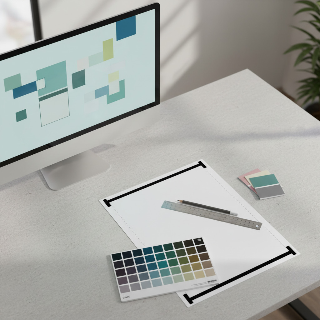 Artwork preparation flat lay