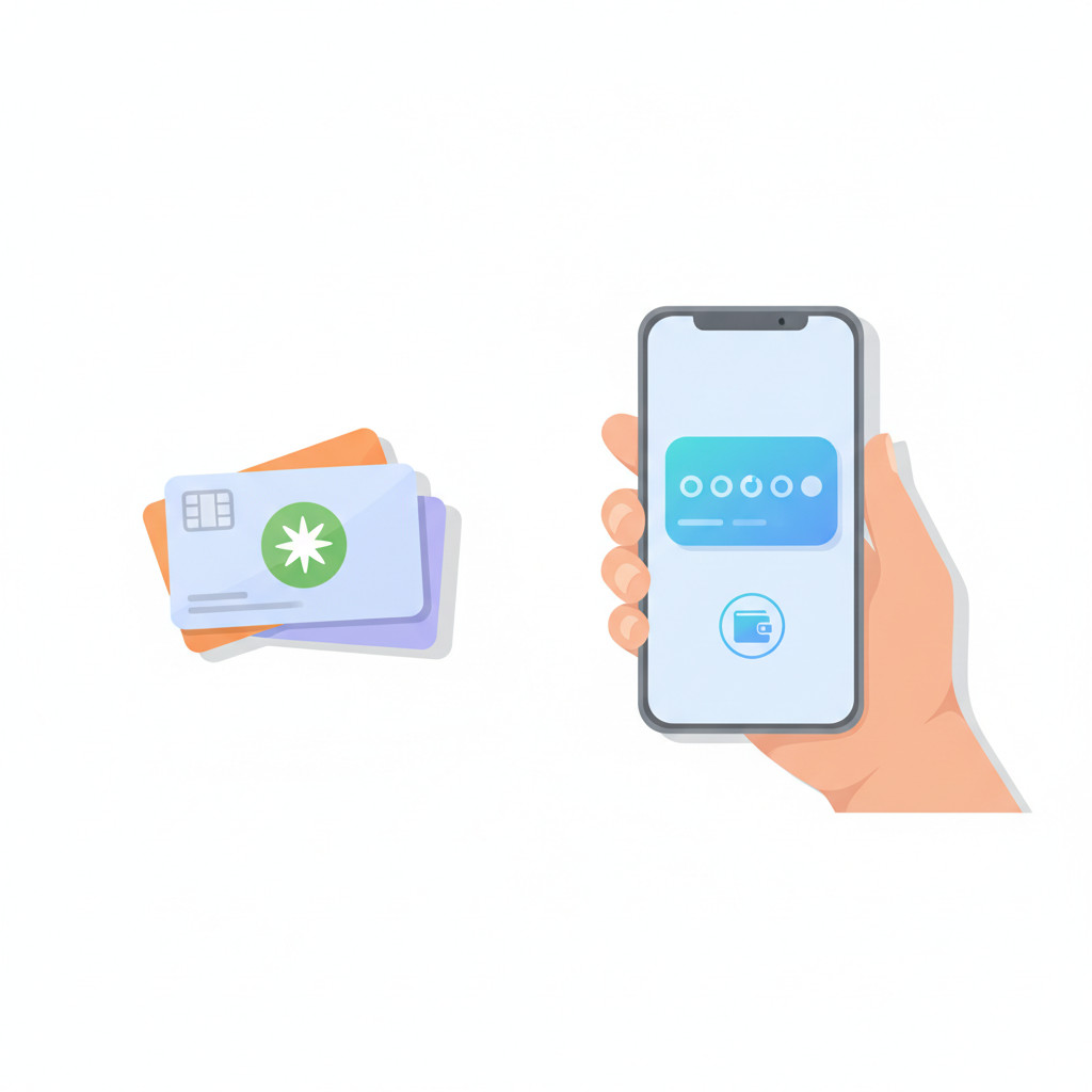 Loyalty cards side by side