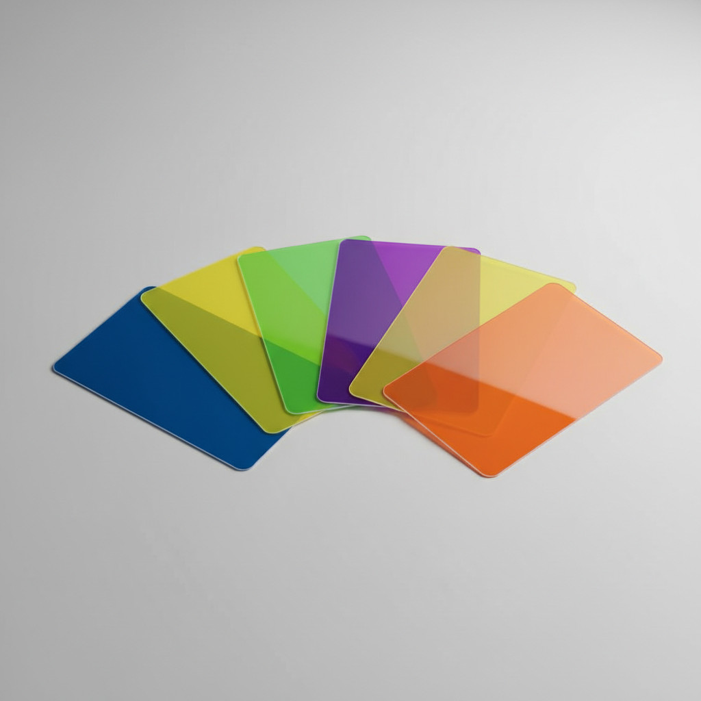 Colorful, text-free spread of plastic cards: membership, loyalty, hotel key, EV charging and access cards