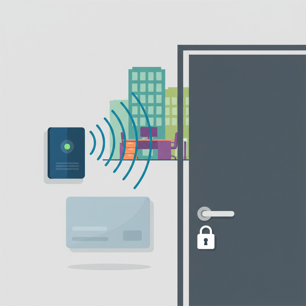 RFID access control illustration