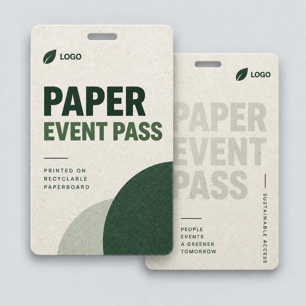 Paper Event Pass (2) Custom Printed Event Passes – Eco Paperboard - Image 1